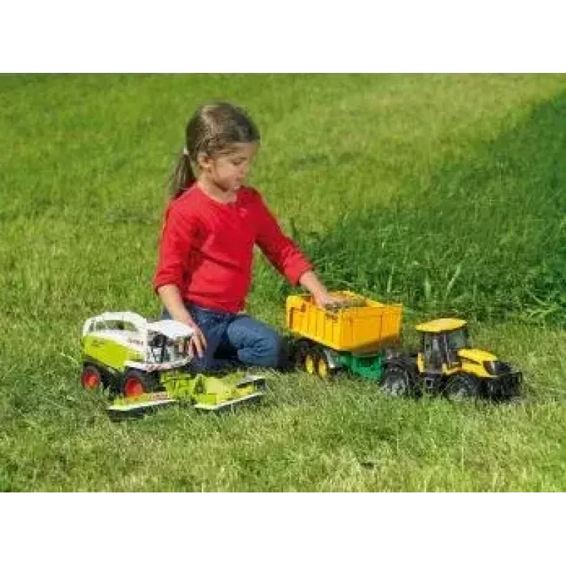 Bruder Joskin Wannenkippanhänger, 1:16, Grün/Gelb