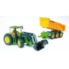 Bruder Joskin Wannenkippanhänger, 1:16, Grün/Gelb