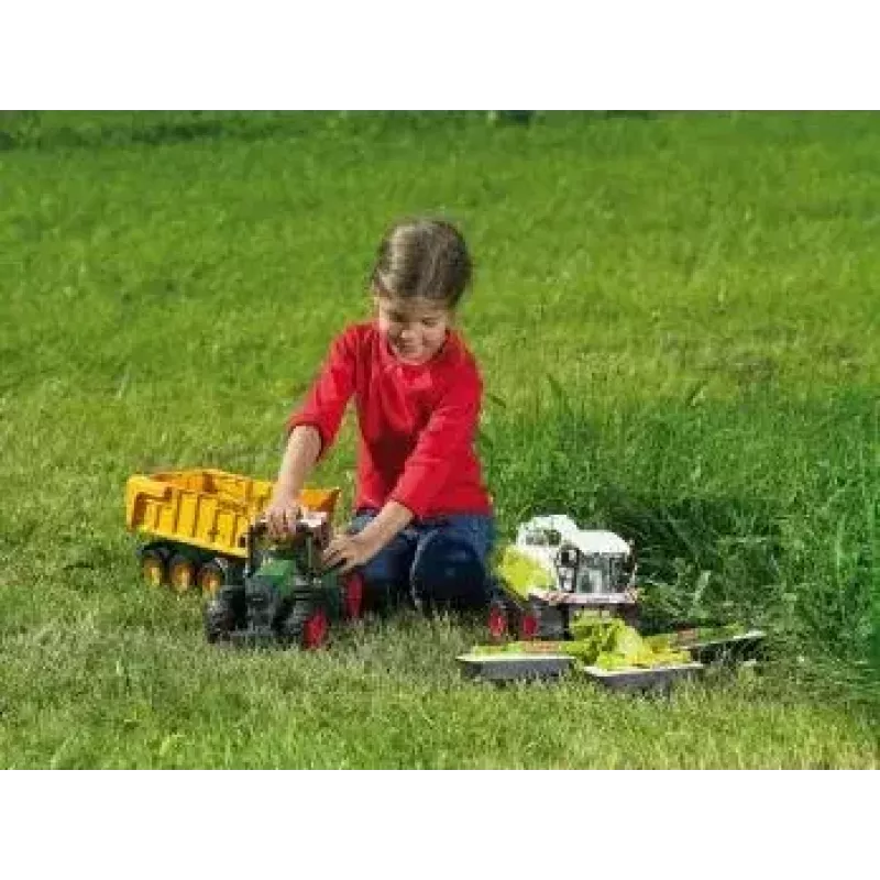 Bruder Joskin Wannenkippanhänger, 1:16, Grün/Gelb