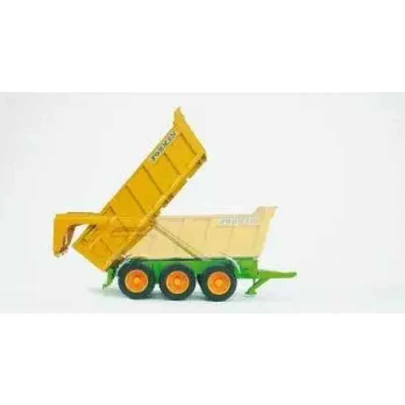 Bruder Joskin Wannenkippanhänger, 1:16, Grün/Gelb