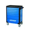 Gedore Workster Highline WHL-L7-TS-147 Werkzeugwagen, 147 Werkzeuge, Blau/Schwarz