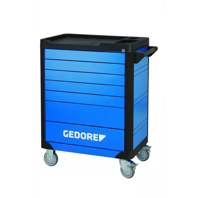 Gedore Workster Highline WHL-L7-TS-147 Werkzeugwagen, 147 Werkzeuge, Blau/Schwarz