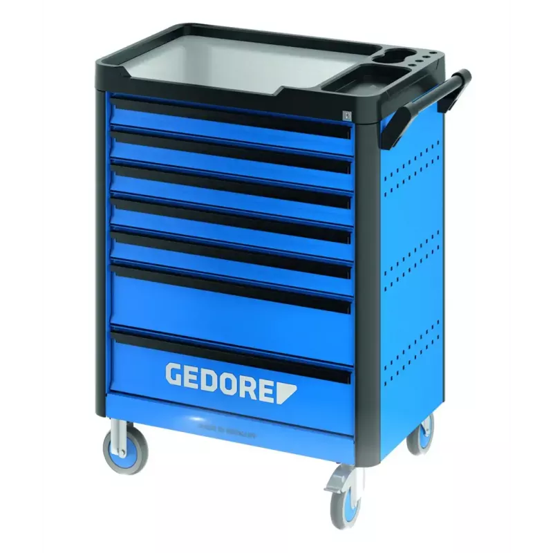 Gedore Workster Highline WHL-L7-TS-147 Werkzeugwagen, 147 Werkzeuge, Blau/Schwarz