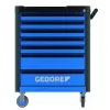 Gedore Workster Highline WHL-L7-TS-147 Werkzeugwagen, 147 Werkzeuge, Blau/Schwarz