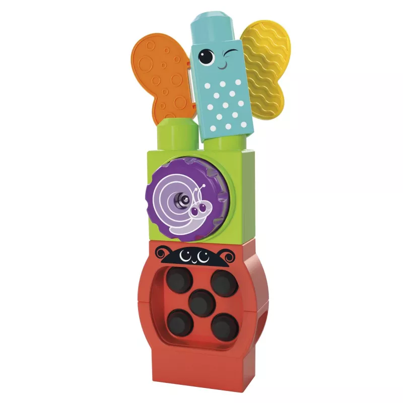 Bauset MEGA BLOKS Move 'n Groove Caterpillar von MATTEL — 30 Teile, Kunststoff, mehrfarbig, ab 1 Jahr