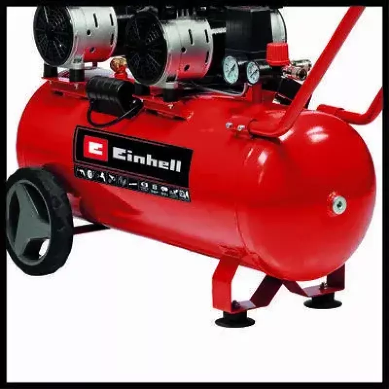 Einhell TE-AC 50 Silent 4020620 Luftkompressor, 1500 W, 50 l, 8 bar, rot/schwarz