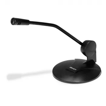 Lindy 20440 3,5-mm-Audio Desktop-Mikrofon, Konferenzmikrofon, 30 Hz - 10 kHz, kabelgebunden, Schwarz