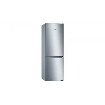 Bosch Serie 2 KGN33NLEB Kühl-Gefrierkombination, freistehend, 279 l, No Frost, E, Edelstahl