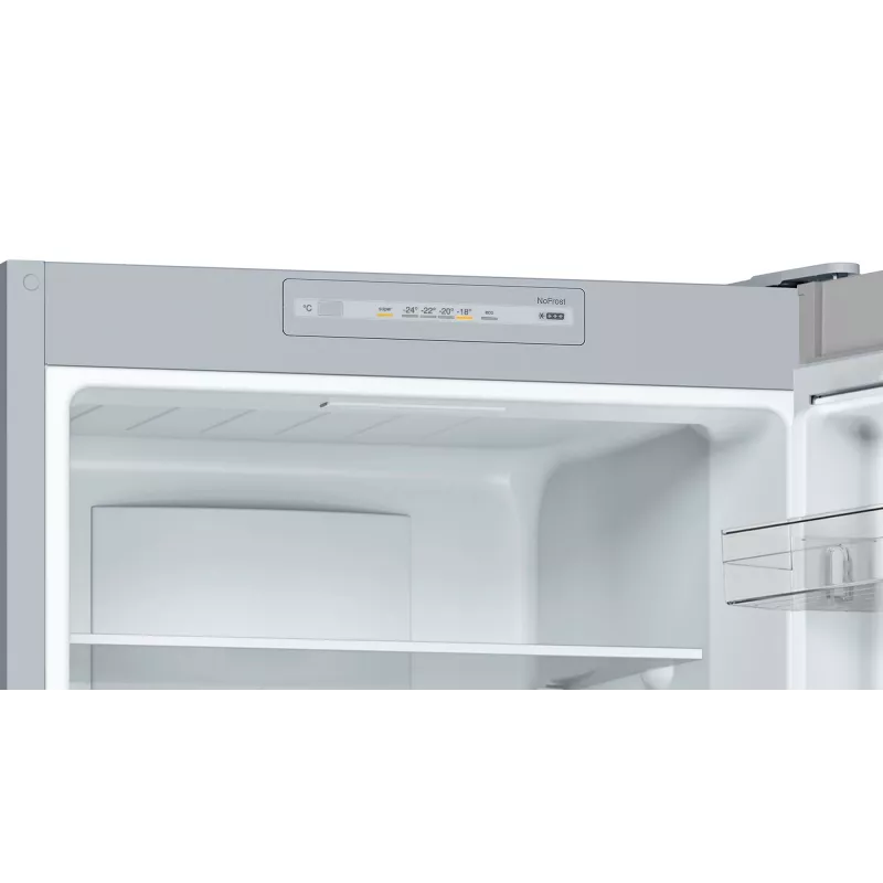 Bosch Serie 2 KGN33NLEB Kühl-Gefrierkombination, freistehend, 279 l, No Frost, E, Edelstahl