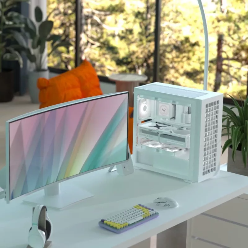 Aerocool D502A Midi Tower Weiß