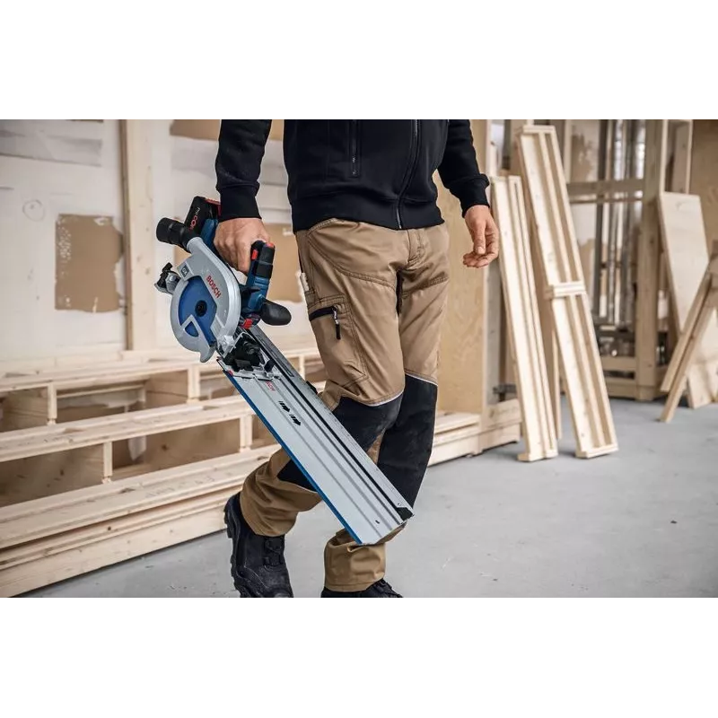 Bosch GKS 18V-57-2 GX Professional 06016C1001 Akku-Handkreissäge, 18 V, 165 mm Sägeblatt, 20 mm Bohrung, solo (ohne Akku und Ladegerät), in L-BOXX, Blau/Schwarz