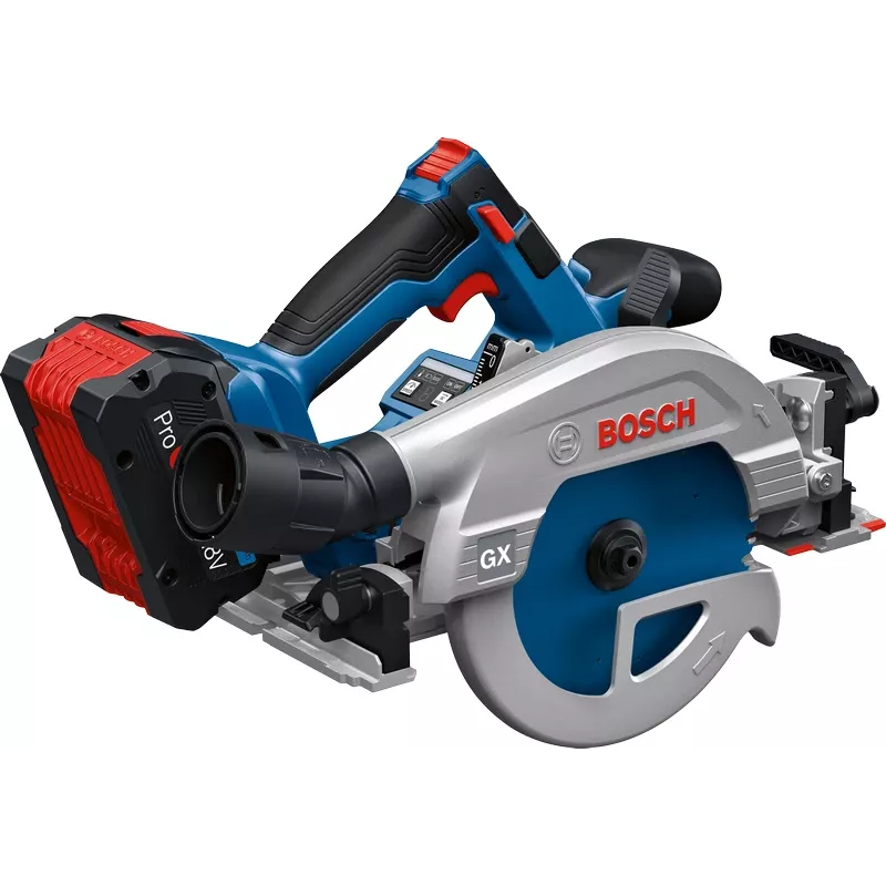 Bosch GKS 18V-57-2 GX Professional 06016C1000 Akku-Handkreissäge, 18 V, 165 mm Sägeblatt, 20 mm Bohrung, solo (ohne Akku und Ladegerät), Blau/Schwarz