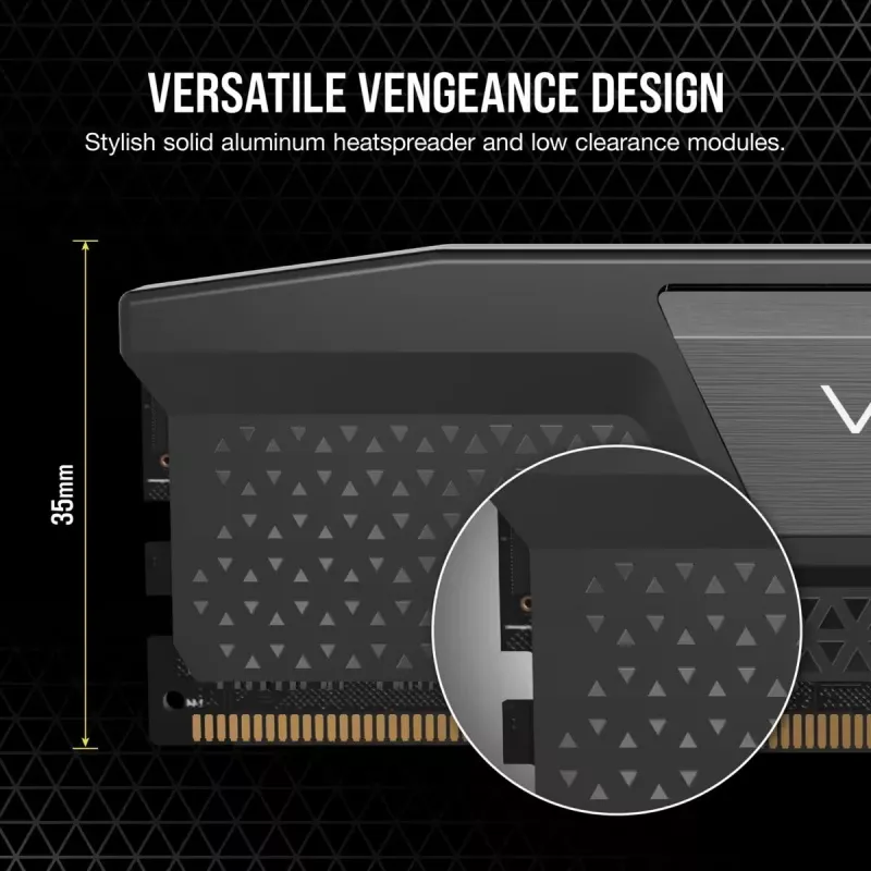 CORSAIR Speicher 64 GB – DDR5 (2x32 GB) DRAM 6600 MT/s CL32 Speicherkit – schwarz Vengeance