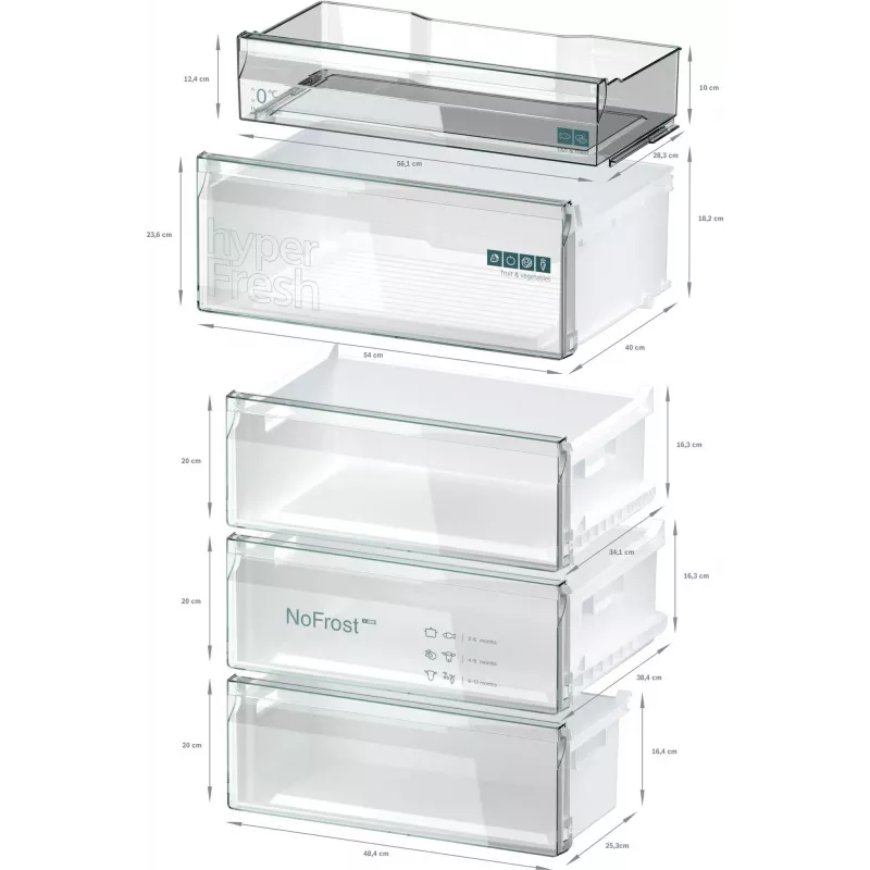 Siemens iQ300 KG49NXIBF Kühl-Gefrierkombination Freistehend 440 L Edelstahl