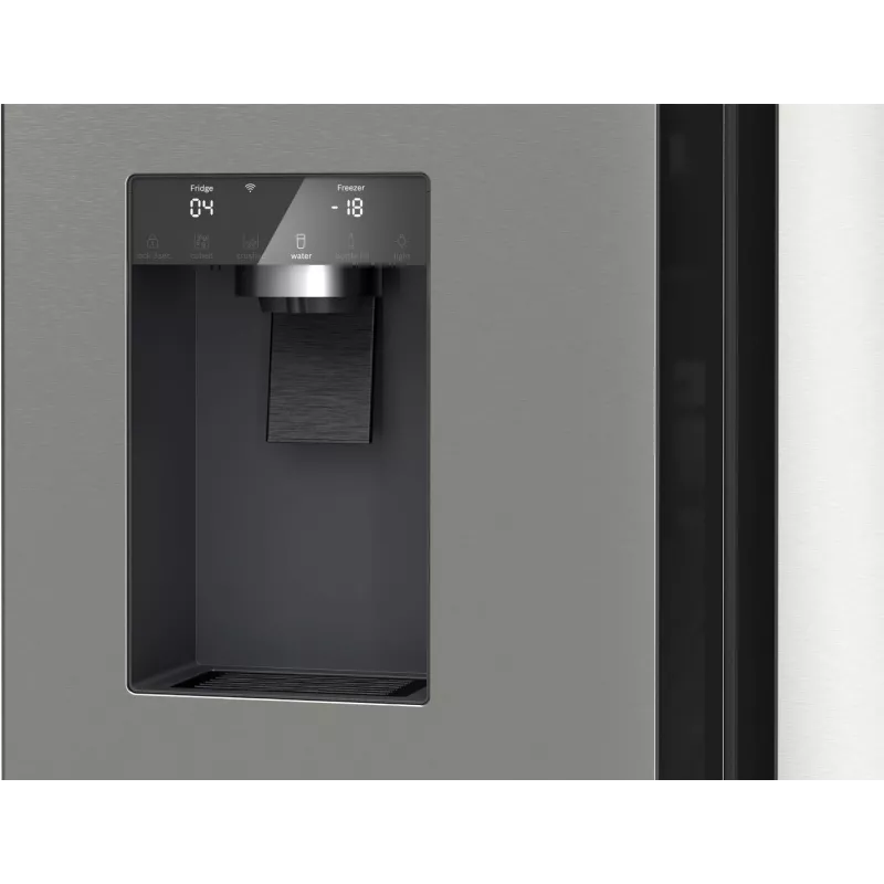 Bosch Serie 6 KFI96APEA French-Door-Kühl-Gefrierkombination, 574 l (375 l Kühlteil + 199 l Gefrierteil), Energieeffizienzklasse E, Home Connect, Edelstahl (gebürstet)
