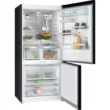 Bosch Serie 8 KGP86AXB0N Standgerät Kühl-Gefrierkombination, 621 l (419 l Kühlteil + 202 l Gefrierteil), Energieeffizienzklasse B, 186 cm, Home Connect, Edelstahl schwarz