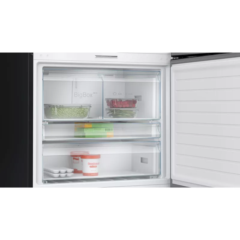 Bosch Serie 8 KGP86AXB0N Standgerät Kühl-Gefrierkombination, 621 l (419 l Kühlteil + 202 l Gefrierteil), Energieeffizienzklasse B, 186 cm, Home Connect, Edelstahl schwarz
