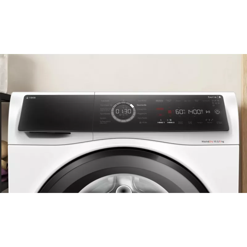 Bosch Serie 8 WNC254A40 Waschtrockner Freistehend Frontlader Weiß