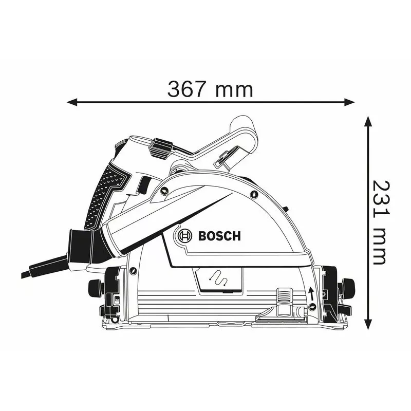 Bosch 0 601 675 000 tragbare Kreissäge 16,5 cm 6250 U/min 1400 W