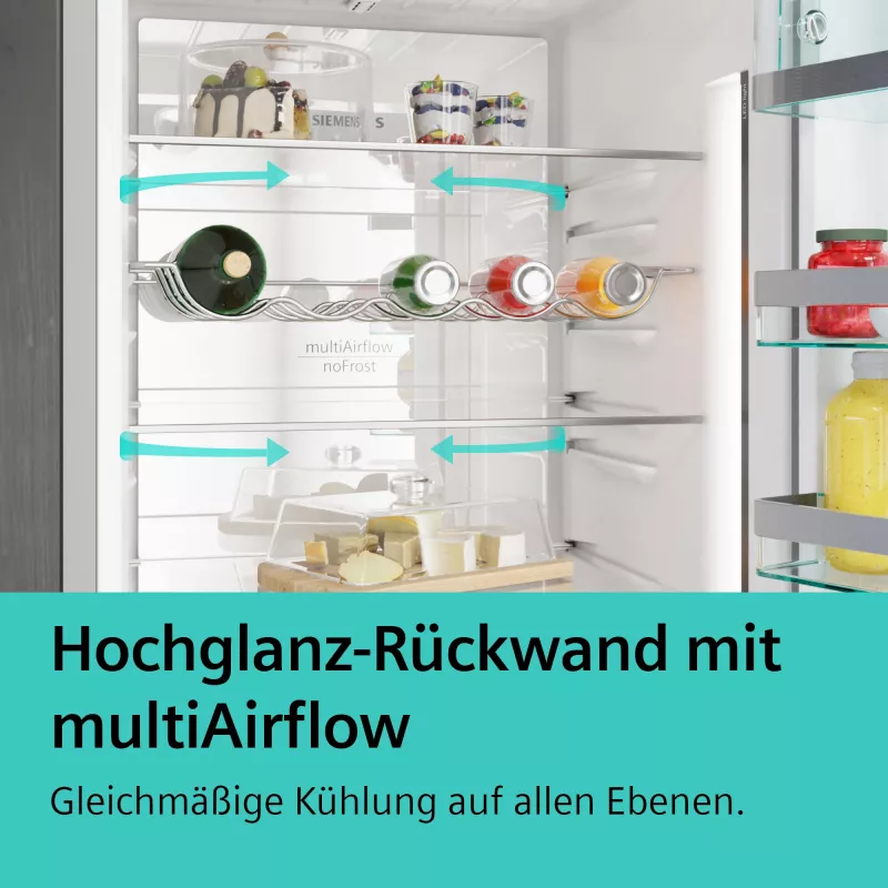 Siemens iQ300 KG39NXICF Kühl-Gefrierkombination Freistehend 363 L Edelstahl