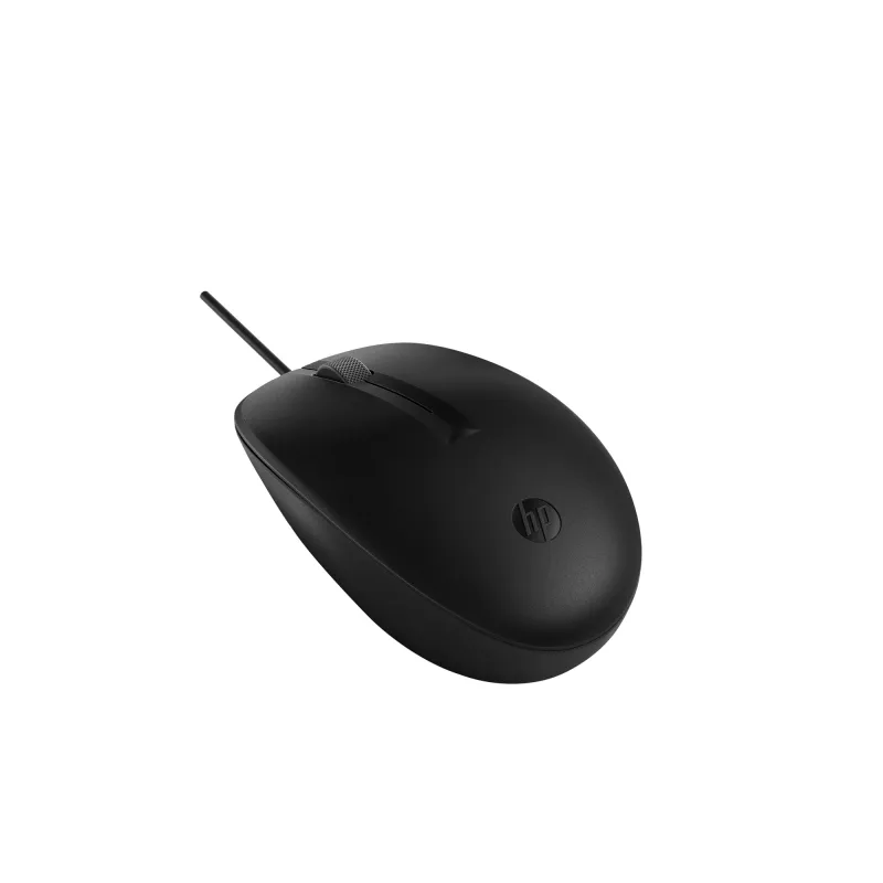 HP 128 Laser Kabel-Maus, beidhändig, Laser, USB Typ-A, 1200 DPI, Schwarz