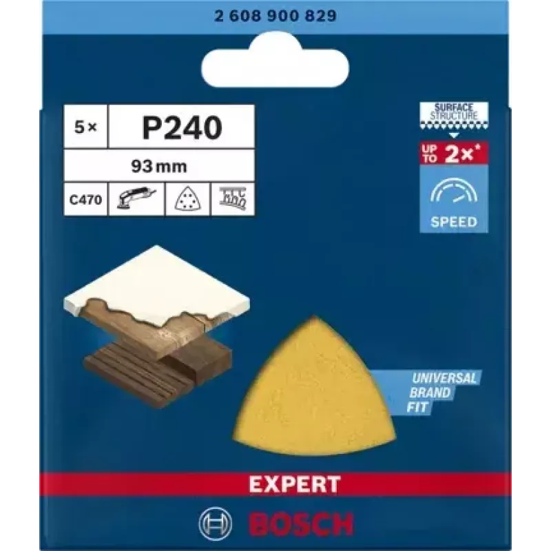 Bosch 2 608 900 829 Rotationswerkzeug Schleif-/Sandpapier-Zubehör Holz Schleifblatt