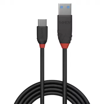 Lindy 1,5m USB 3.2 Typ A auf C Kabel, 10Gbps, Black Line, 1,5 m, USB A, USB C, USB 3.2 Gen 1 (3.1 Gen 1), 10 Gbit/s, Schwarz