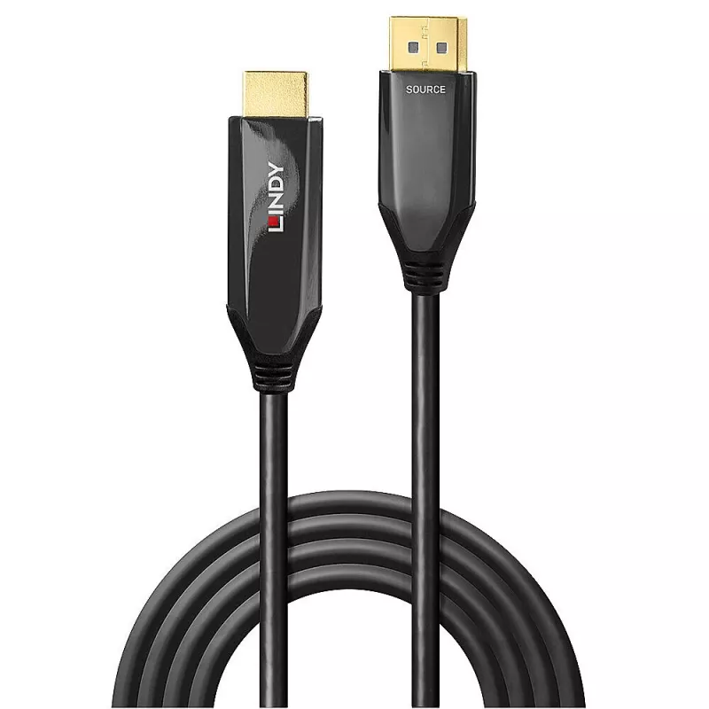 Lindy 2m Aktives DisplayPort 1.4 auf HDMI 8K60 Kabel, 2 m, HDMI Typ A (Standard), DisplayPort, Stecker, Stecker, Gerade