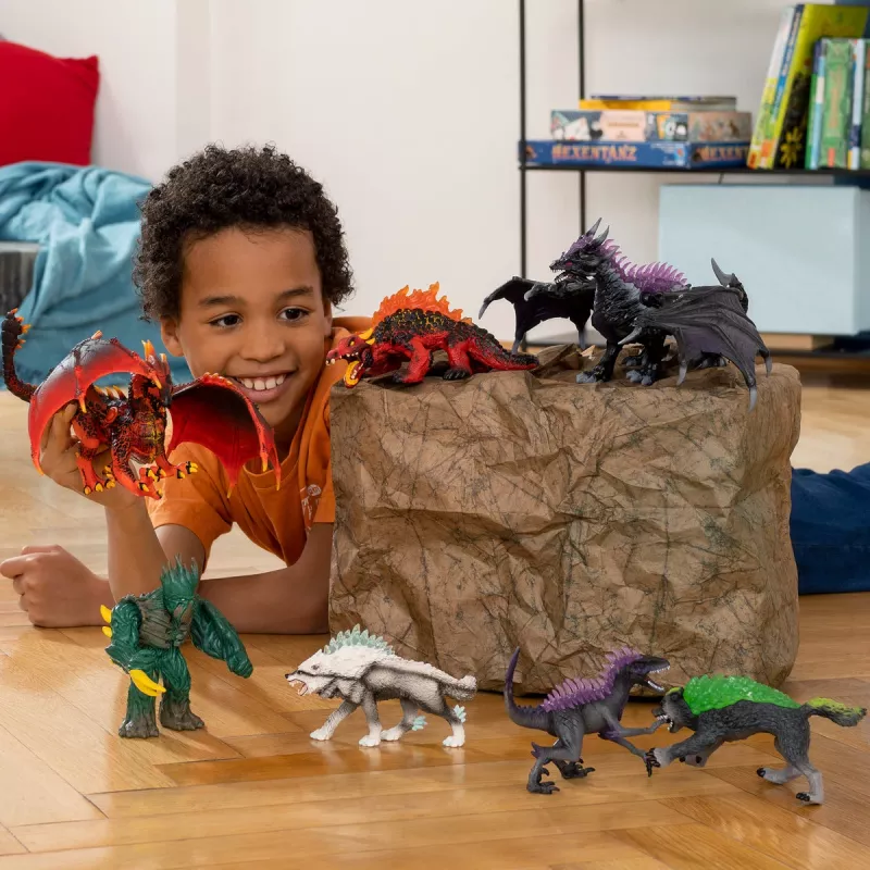 schleich ELDRADOR CREATURES Dschungelkaiser, 7 Jahr(e), Dschungelwelt, Monster und Drachen, Grün, Grau