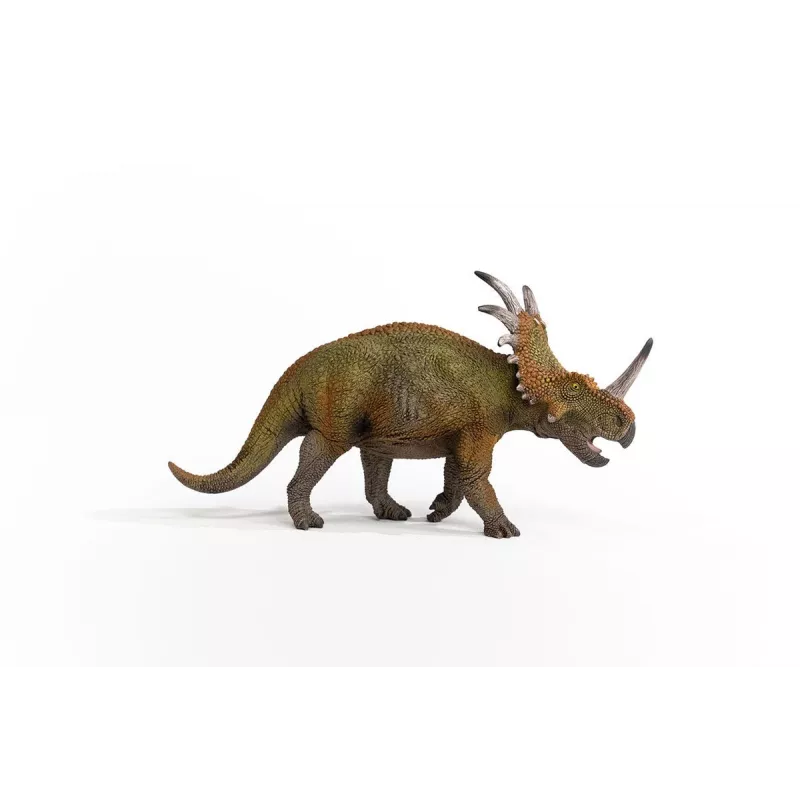 schleich Dinosaurier Styracosaurus, 4 Jahr(e), Die Erde erobern, Dinosaurier und Vulkan, Grün, Grau, Kunststoff