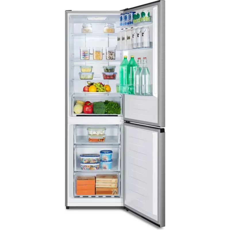 Hisense RB390N4BCC Kühl-/Gefrierkombination, 304 l (207 l Kühlteil, 97 l Gefrierteil), Energieklasse C, Edelstahl