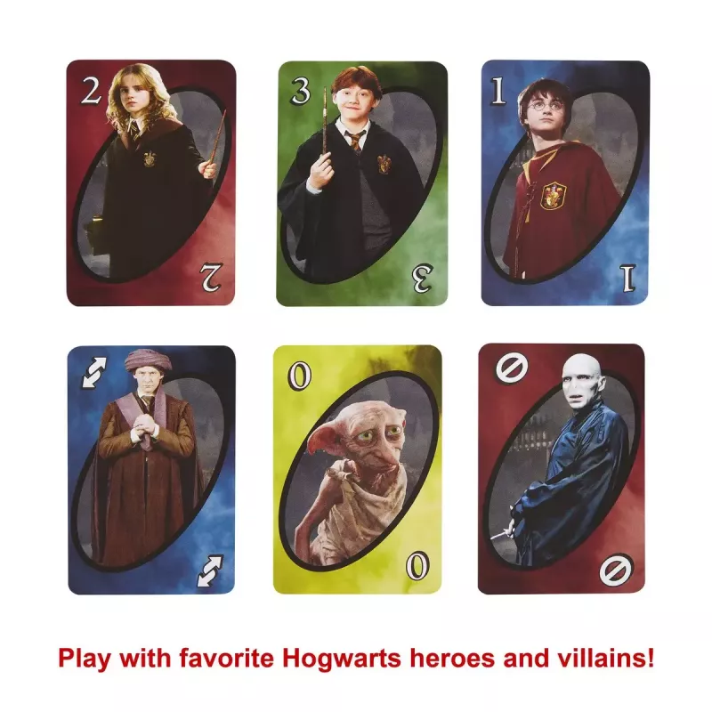 Kartenspiel MATTEL UNO Harry Potter – Ablegespiel, ab 7 Jahren