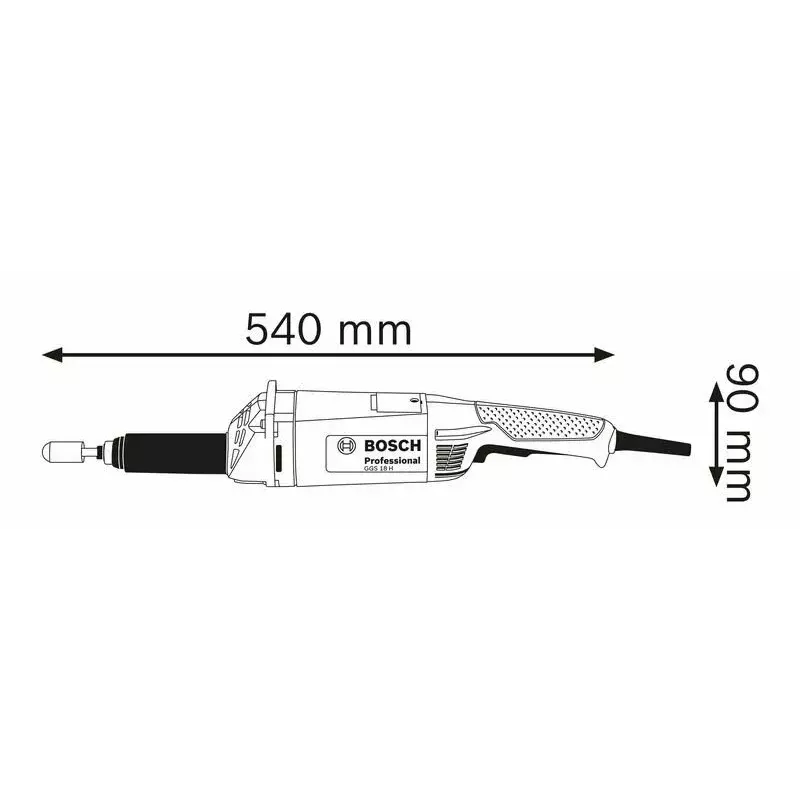 Bosch Professional GGS 18 H Geradschleifer, 1.050 W, 10 mm Spannzange (0 601 209 200)