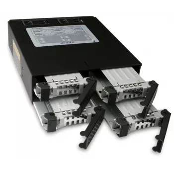 ICYDOCK ToughArmor Vollmetall 4-Bay 2,5-Zoll SATA HDD & SSD Backplane-Käfig für externen 5,25-Zoll-Schacht