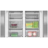 Bosch Serie 4 KFN96APEA Side-by-Side Kühl-Gefrierkombination, French Door, freistehend, 605 l (405 l + 200 l), Home Connect, Energieeffizienzklasse E, Edelstahl