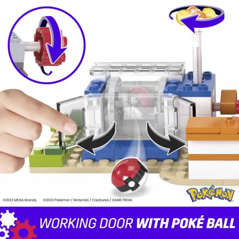 MEGA Pokémon Bauset, Wald-Center (648 Teile) mit 4 Actionfiguren