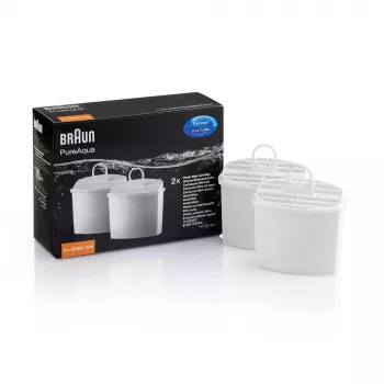 Braun PureAqua BRSC006 Wasserfilter für Kaffeemaschinen, 2 Stück, Weiß