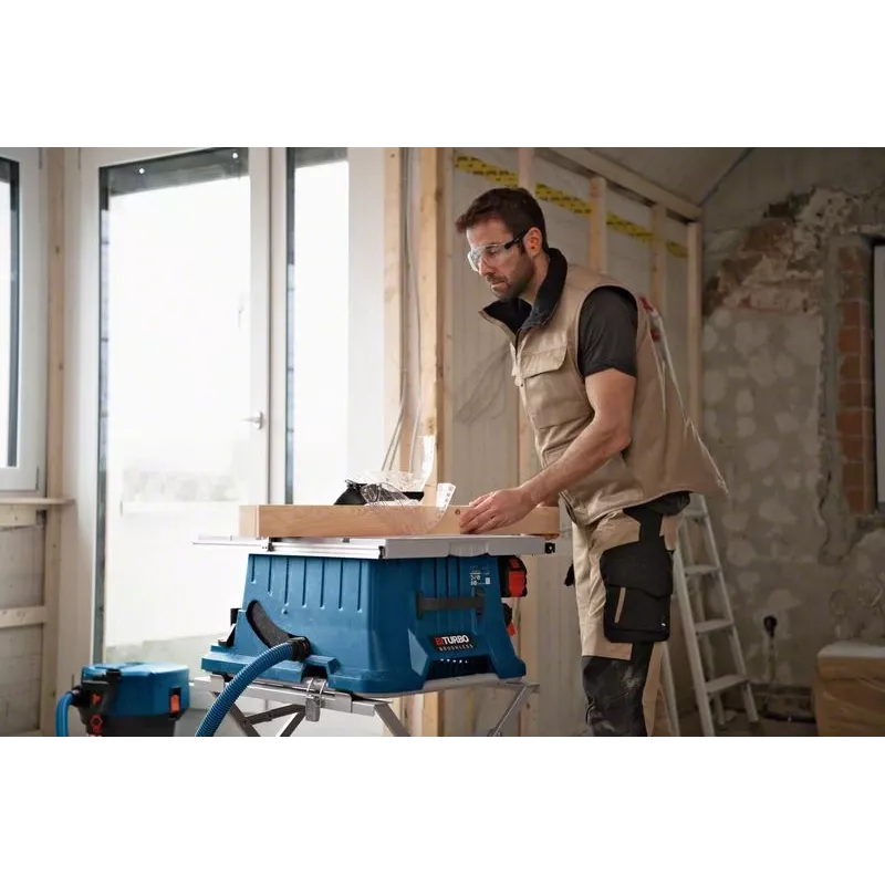 Bosch BITURBO GTS 18V-216 Professional Akku-Tischkreissäge, 18 V, 216 mm Sägeblatt, solo (ohne Akku und Ladegerät), Blau