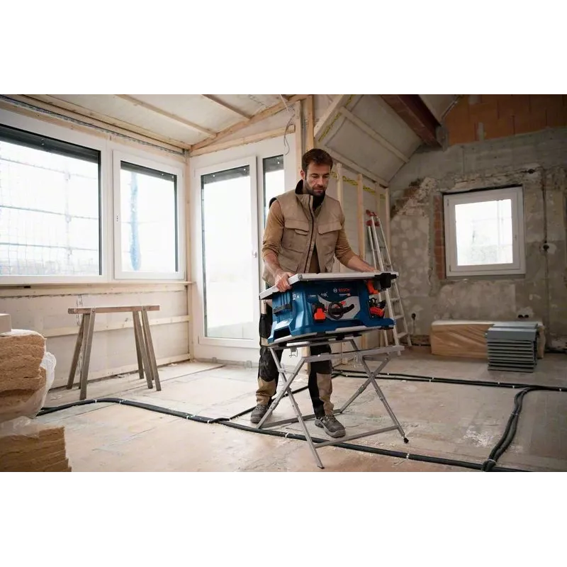 Bosch BITURBO GTS 18V-216 Professional Akku-Tischkreissäge, 18 V, 216 mm Sägeblatt, solo (ohne Akku und Ladegerät), Blau