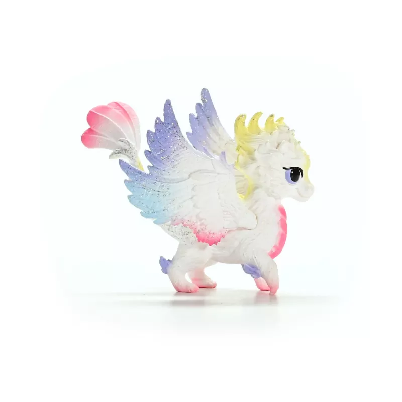 Schleich BAYALA Regenbogen-Baby-Drache Figur ab 5 Jahren, beige blau grün, Einhorn/Pegasus-Thema