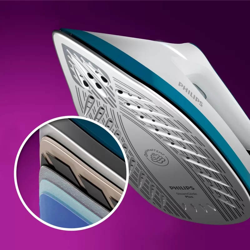 Philips PSG6022/20 Dampfbügelstation 2400 W 1,8 L SteamGlide Plus-Bügelsohle Blau, Weiß