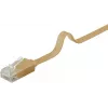 Goobay 95887 Netzwerkkabel Hellbraun 5 m Cat6 U/UTP RJ-45 Gold