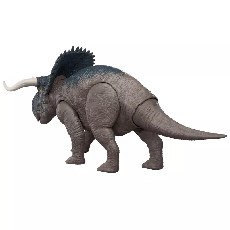 Jurassic World Rebirth Wild Roar Nasutoceratops Dinosaurier-Spielzeug, schwanzgesteuerter Angriffsbiss und Sound