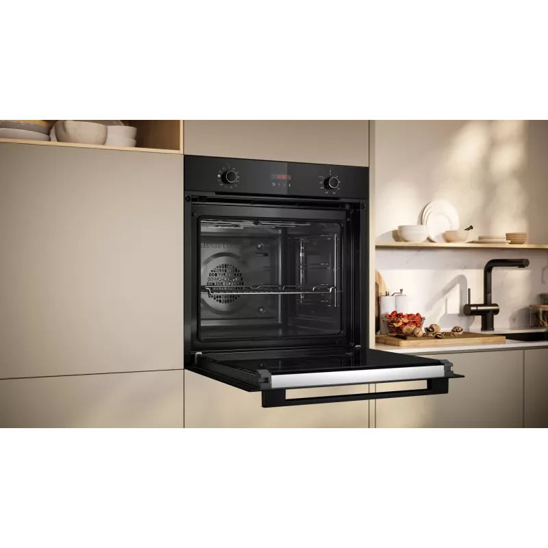 Einbau-Elektrobackofen NEFF N 30 B2CVG6AK3 — 71 l, schwarz, Drehregler, elektronische Zeitschaltuhr, A+