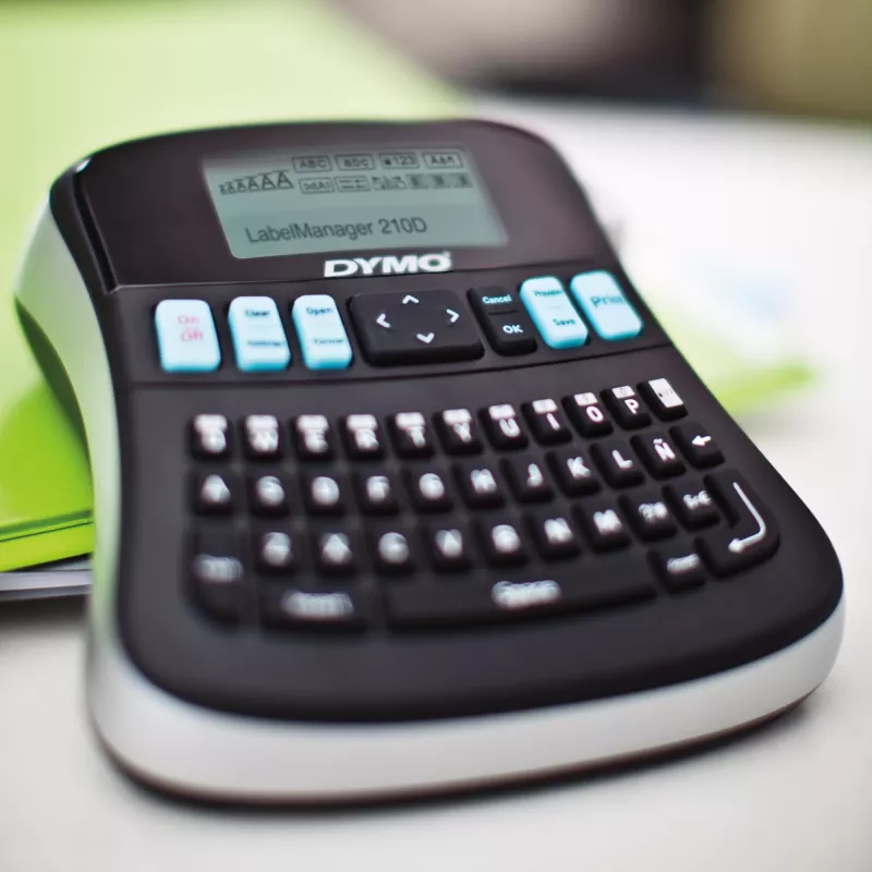 DYMO LabelManager ® ™ 210D - QWZ, QWERTZ, D1, Thermotransfer, 180 x 180 DPI, 12 mm/s, Schwarz, Silber