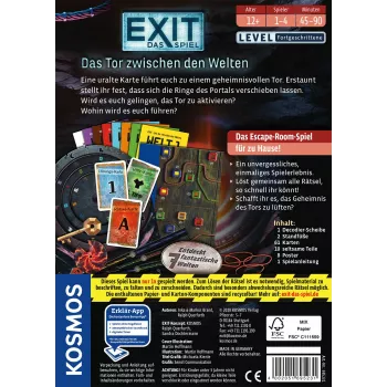 Kosmos 695231 EXIT - Das Tor zwischen den Welten Partyspiel, 1-4 Spieler, ab 12 Jahren