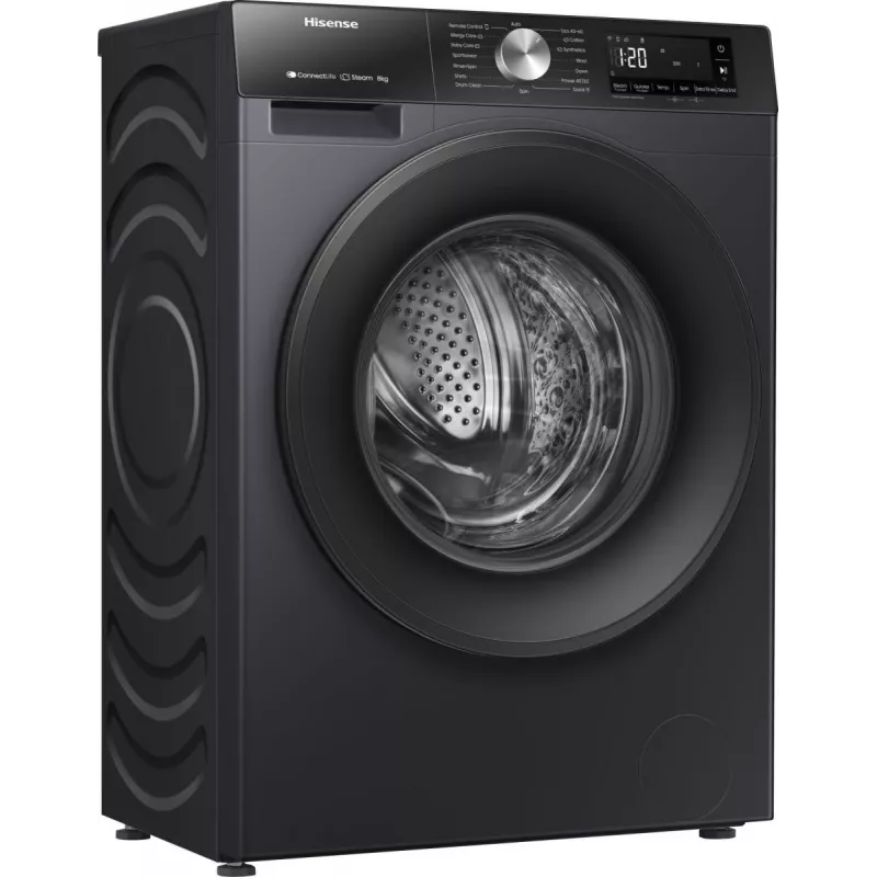 Hisense WF3S8043BB3 Waschmaschine Frontlader 8 kg 1400 U/min Schwarz