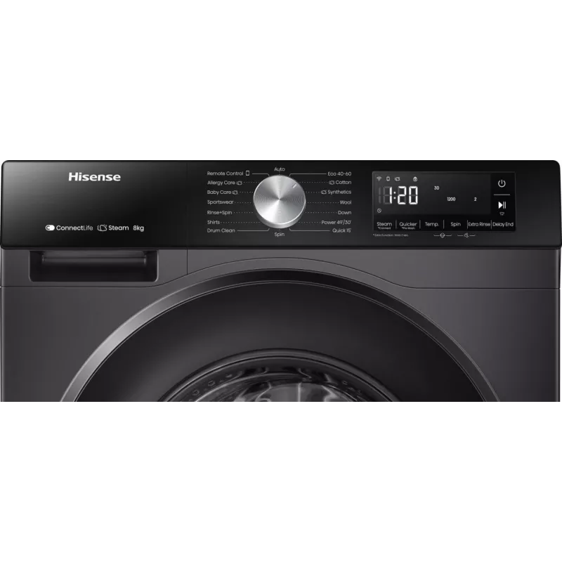 Hisense WF3S8043BB3 Waschmaschine Frontlader 8 kg 1400 U/min Schwarz