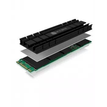 ICY BOX IB-M2HS-701 M.2 NVMe SSD Kühlkörper/Kühler Schwarz 1 Stk.