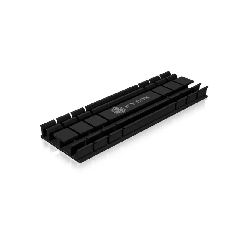 ICY BOX IB-M2HS-701 M.2 2280 SSD Kühlkörper, passiv, Aluminium, PC/PS5, Schwarz